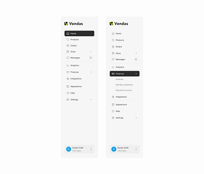 Side Menu deskop digital product e commerce figma side menu ui design ux design web app web design