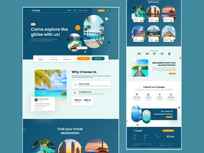 Travel - Travel website adventure air ticket attractiveui clean design home page landing page ticket booking tour travel travel agency travel platform travel website trending trip trip planner ui uiux vacation webdesign website design