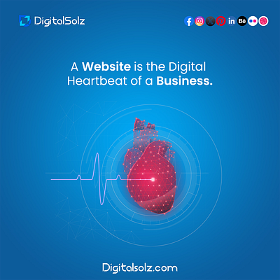 A Website is the Digital heartbeat of a Business. 3d animation branding business business growth design digital marketing digital solz illustration logo marketing motion graphics social media marketing ui