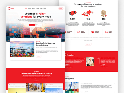 Logistic Website Design design concept figma freight forward home page landing page logistic ui uiux user experience design user interface design ux