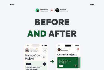 Before and after implementing UX into an existing design! redesign ui ui design ux ux design