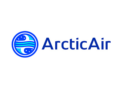 ArcticAir logo ac installation logo ac repair logo air conditioning arctic air blue logo brand identity brandcubes branding circle logo clean logo cooling design inspiration hvac icon design ishan shetty logo design mumbai professional logo swirl logo uiux