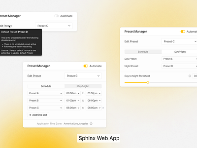 Preset Component Update product design ui ux