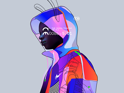 Neuw(ai)ve abstract artificial intelligence color colorful digital art midjourney nike pen pencil pencil tool portrait print vector