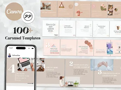 Canva Carousel Template Pack branding canva design graphic design instagram social media template template vector
