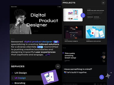 Personal Portfolio || Website Design 💼 figma portfoliowebsite professionalprofile responsive ui uidesign uxui webdesign