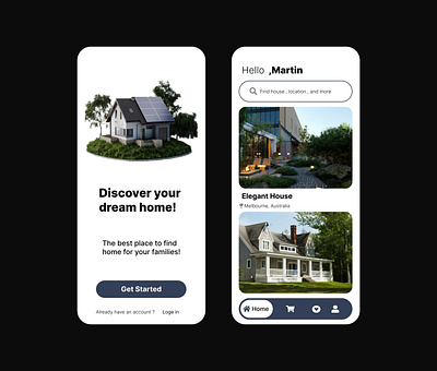Dream Home branding design figma graphic design illustration logo mobile app ui ux vector
