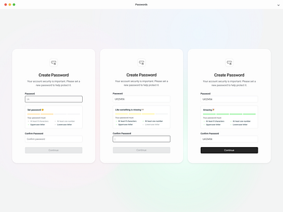 Simpra All Products | Password Creation Assistant create password figma product product design simpra ui ux