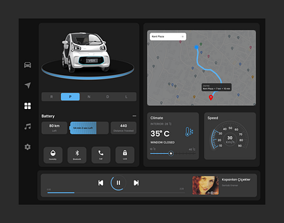Daily UI :: Day 034 - Car Interface 034 car dashboard car interface car ui daily ui 034 dailyui 034 dailyui034