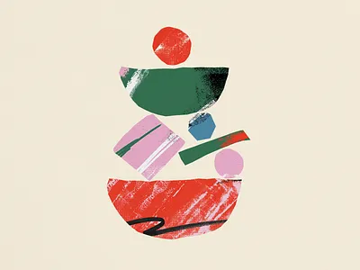 Calm in the Chaos abstract aiga balance boston burnout calm illustration life shapes texture work