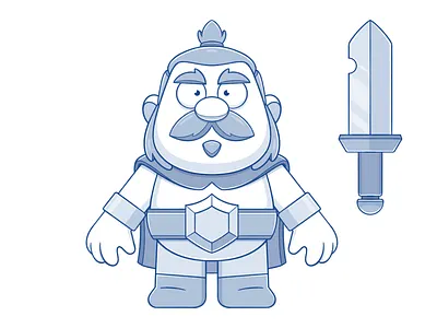 Warrior 3d character art cartoon character character design cute cute character design drawing game design illustration illustrator process sword ui vector warrior
