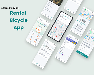 Rental Bicycle App case study design figma mobile app rental bicycle app uiux user user interface