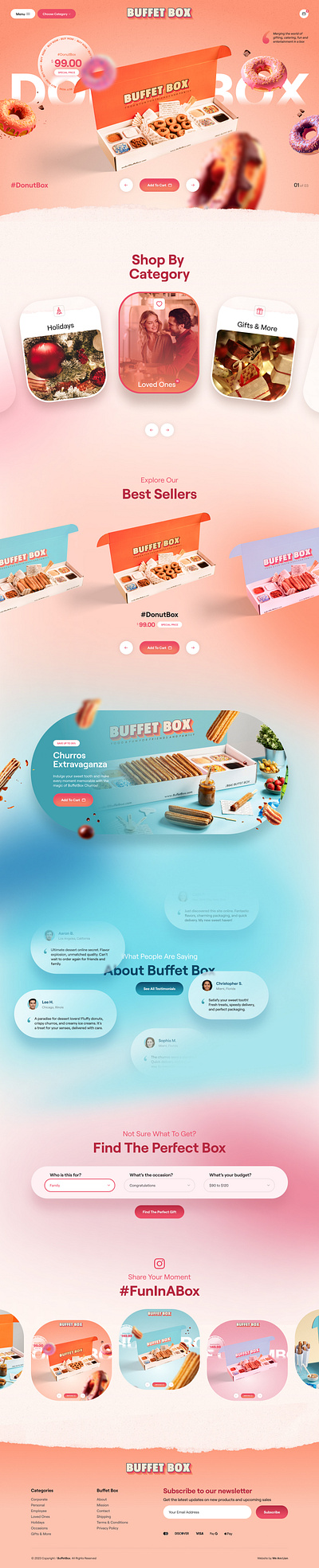BuffetBox - landing graphic design typography ui ux website