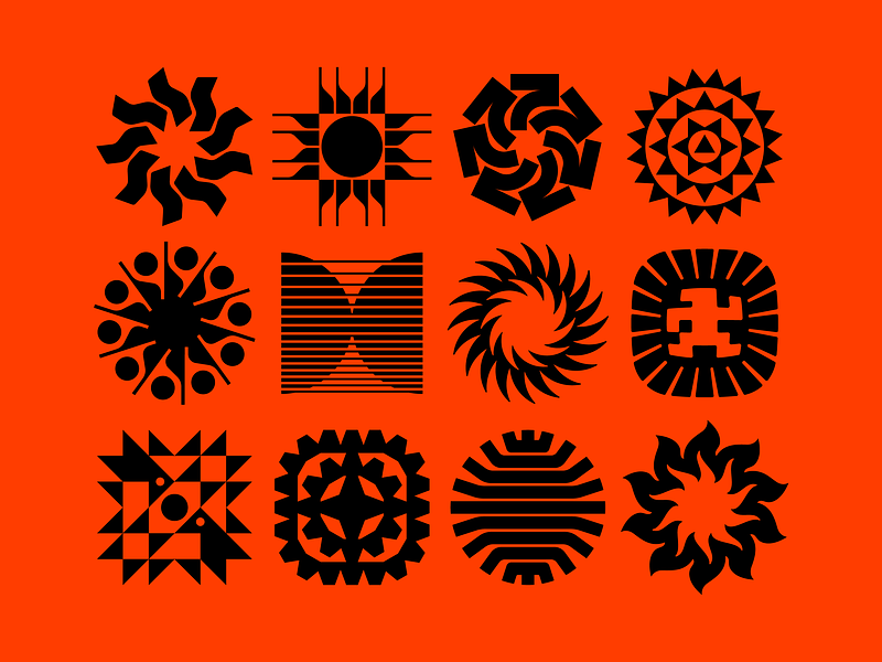 Solar Iconography 7 aztec crows energy fire heat icon incan logo luck mayan native nature primitive quilt ravens sol solar sun symbol