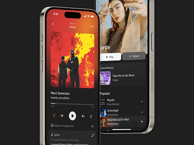 Nazr - Music Streaming App app app design clean design mobile design music music app music player music streaming ui user interface ux