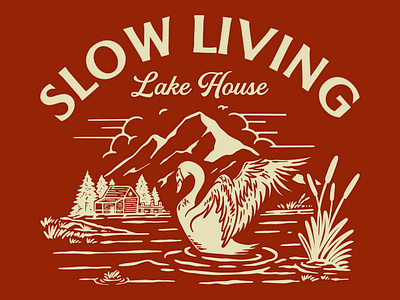 LAKE HOUSE DESIGN branding design graphic design illustration logo typography vector vintage vintagedesign