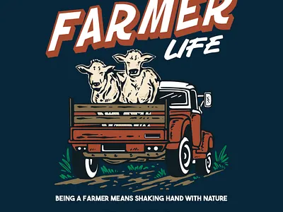 FARMER LIFE DESIGN branding design graphic design illustration logo typography vector vintage vintagedesign