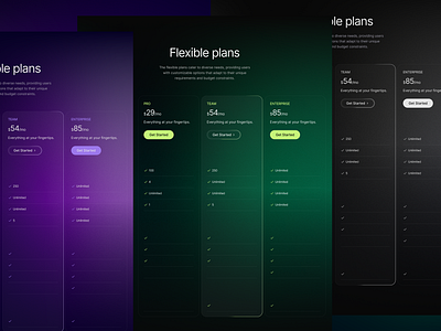 SaaS Pricing Table Design clean design figma landing page figma template gradient graphic design minimal pricing ui ux