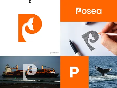 Logo Design, Logistic, Cargo Shipping, Transport, Brand Identity brand identity branding cargo delivery flat logo logistic logo logo design minimalist logo modern logo ocean p letter logo p logo shipping logo transport transportation