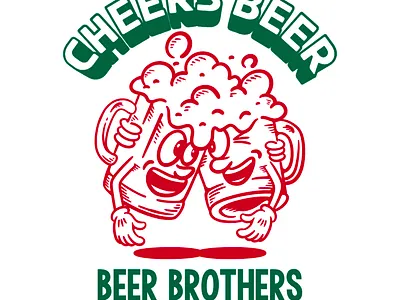 BEER BROTHER DESIGN branding design graphic design illustration logo typography vector vintage vintagedesign