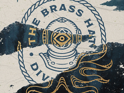 The Brass Hat – Branding bar branding brand identity branding hospitality identity design linework logo design octopus speakeasy