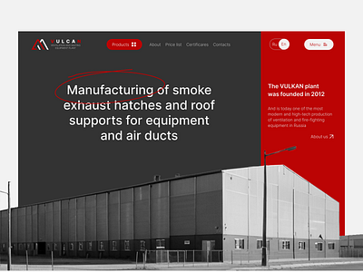 Factory website redesign corporate dark factory redesign ui