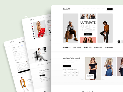 Fasco Fashion website landing page. branding ecommerce fashion figma landing pae ui uiux web app website