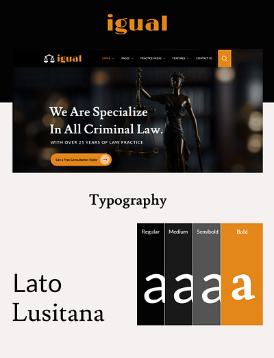 Law Website branding graphic design ui