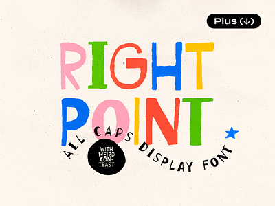 Right Point — All Caps Display bold cartoon cartoonish child children crayon design display download font handwritten kid marker pixelbuddha retro rough type typeface typography vintage