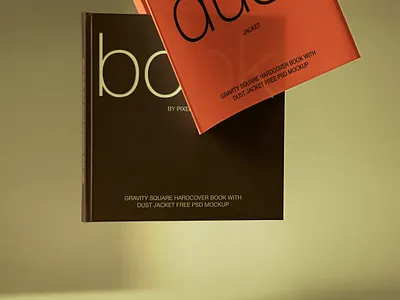 Free Gravity Branding Square Book Psd Mockup book mockup branding mockup catalog mockup