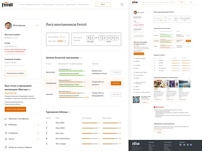 Ferroli | Website account branding cabinet colorful design designer personal account sale settings typography ui ux web