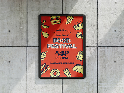 Food Festival Signage food festival fun illustration marketing poster signage