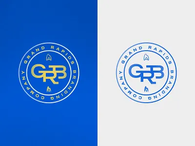 Grand Rapids Branding Company, Badge Logos agency b badge blue branding derek mohr design company g grand rapids lettering logo michigan midwest monogram online store r shop typography
