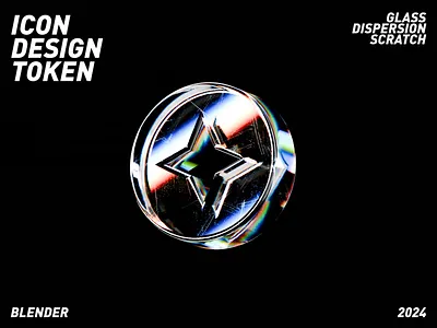 Dispersion icon · token 3d animation dispersion glass gradient icondesign quality ui uidesign
