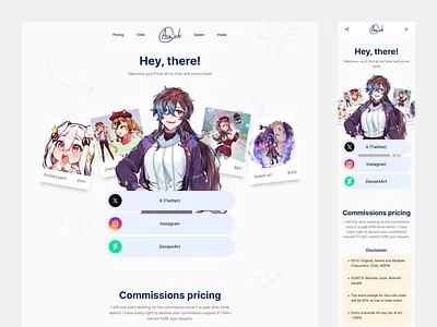 Artist Landing page — Daily UI adaptive art artist portfolio cta design figma hero homepage inspiration landing page mobile portfolio responsive ui ui kit unityle unityle.com website