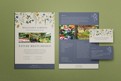 Watercolor Floral Brand Identity Set branding business card floral flowers flyer marketing watercolor wildflowers