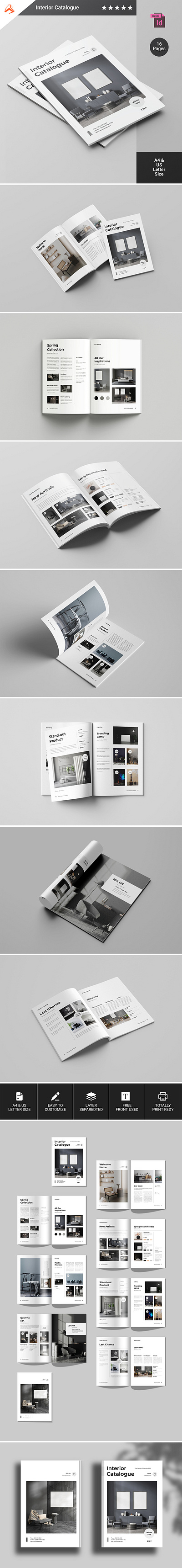 Home Interior Catalogue Template a4 agency architecture branding brochure business graphic design interior magazine