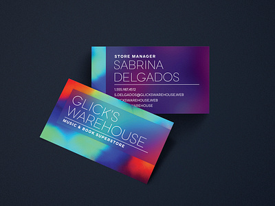 Distorted Dye Business Card blurry bold branding business card colorful distorted dye tie dye