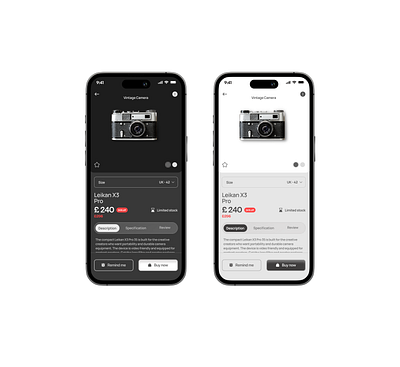 Mobile UI: Day and night modes application figma landing page mobile ui