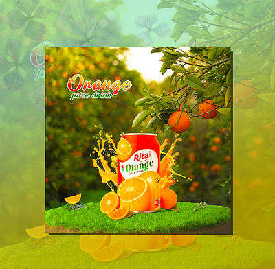 Product photo manipulation, poster design and ad design branding drink flyer food banner graphic design juice manipulation manipulation design motion graphics orange juice poster produce disign product retouch retouch socail media post