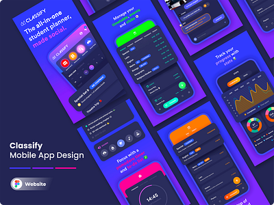 Classify Mobile App Design calendar classify event figma mobile app design planner ui design uiux ux design website