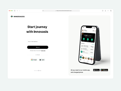 Innovasis hotels - login page animation cryptocurrency enrollment hotel login page ui web design