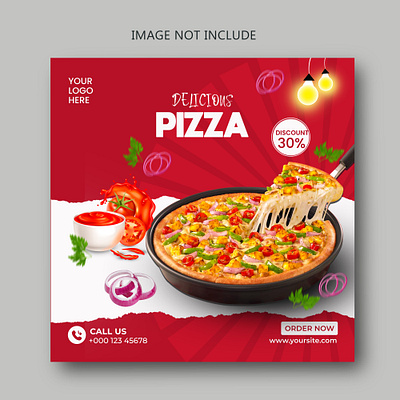 Social Media - Pizza Italian ads branding delicious pizza fast food design food banner graphic design manipulation motion graphics pizza pizza banner pizza design pizza poster socail media post ui