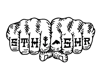 South Shore Knucks Tattoo illustration lettering