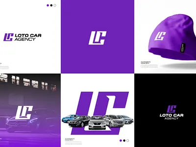loto car rental logo and banner design animal logo