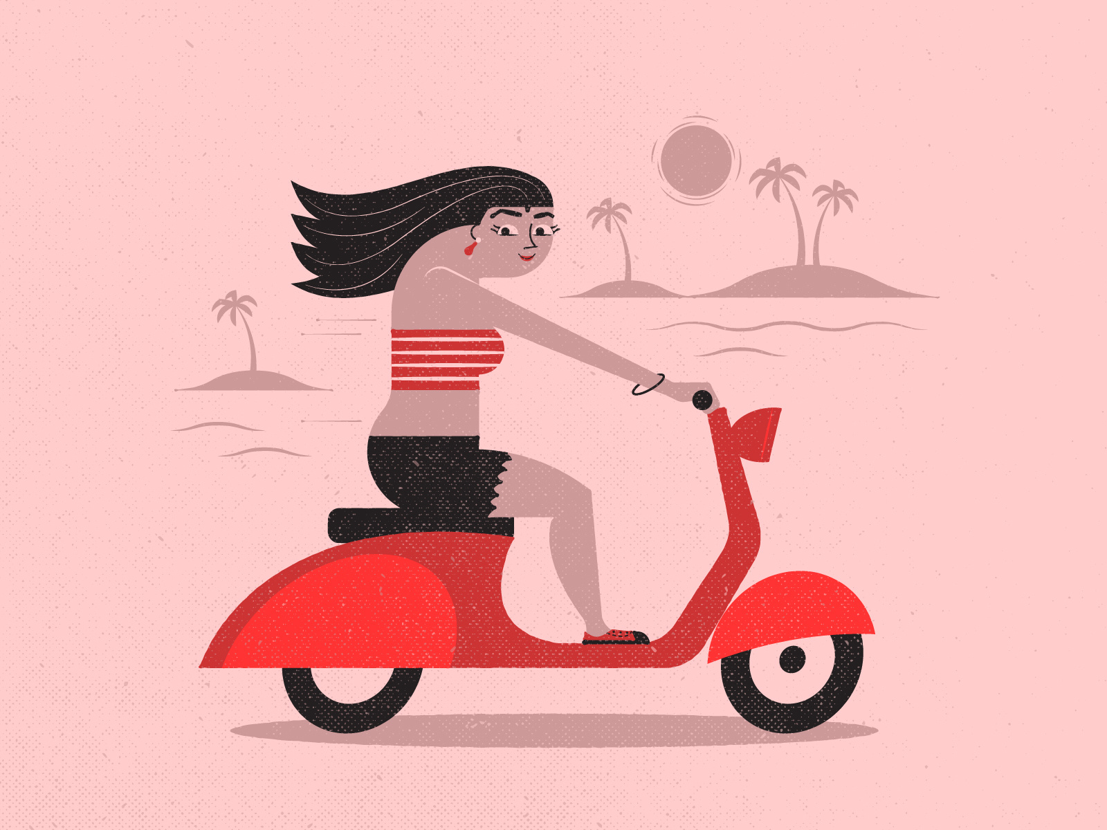 Tropical Scooter By Rick Hines On Dribbble