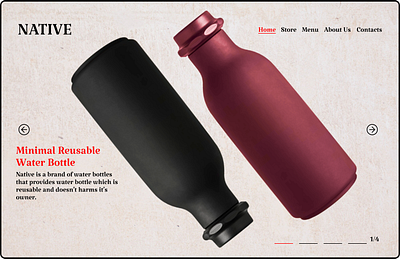 Reusable Water Bottle UI Page design figma graphic design landing page ui uiux webpage