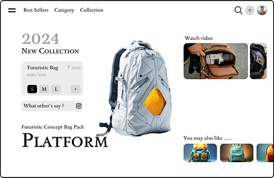 Bag Shopping Webpage design figma graphic design landing page ui uiux webpage
