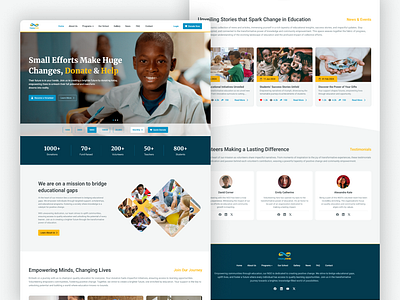 NGO Charity Website Design charity design concept figma home page landing page ngo ui ux