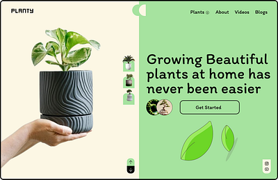 Planty Webpage design figma graphic design landing page ui uiux webpage